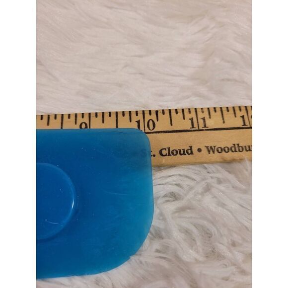 10"  Blue Silicone Scraper with Clear Handle - Picture 4 of 4